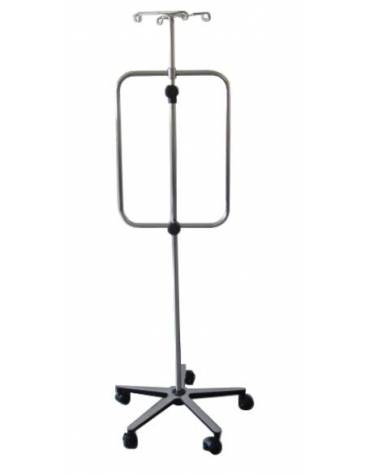 Piantana ad elevazione oleodinamica per ipodermoclisi - portata 28 kg - 4 ganci - altezza regolabile: cm 195/291
