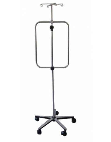 Piantana ad elevazione oleodinamica per ipodermoclisi - portata 28 kg - 4 ganci - altezza regolabile: cm 195/291
