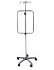 PIANTANA IPODERMOCLISI PER POMPE INFUSIONALI IN ACCIAIO INOX AISI 304- portata 28 kg - 4 ganci - altezza regolabile: cm 163/230