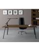Scrivania direzionale piano melaminico spessore mm 18 e struttura metallica - Colori a scelta - cm 220x100x72,5h