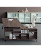 Scrivania direzionale per servente, piano melaminico spessore mm 25 e struttura metallica - Colori a scelta - cm 180x100x73,5h