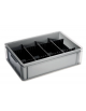 CONTENITORE IN POLIPROPILENE PER TRASPORTO PIATTI - mm 600x400x220h