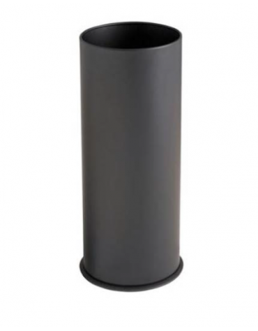 Portaombrelli in metallo verniciato colore Nero - Capacità Lt 27 - Base in polipropilene - cm Ø 25,5x60h