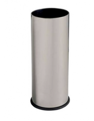 Portaombrelli in acciaio inox AISI 430 brillante - Capacità Lt 27 - Base in polipropilene - cm Ø 25,5x60h