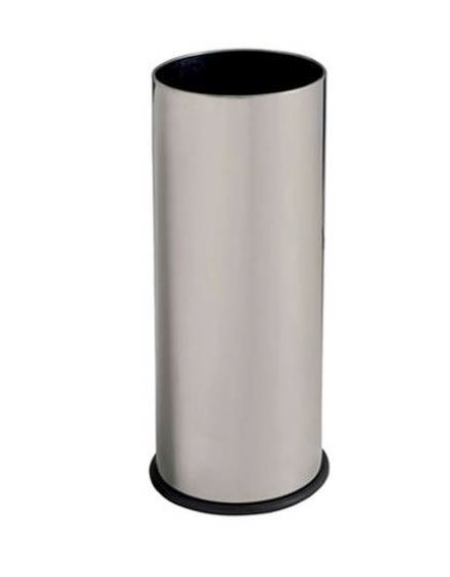 Portaombrelli in acciaio inox AISI 430 brillante - Capacità Lt 27 - Base in polipropilene - cm Ø 25,5x60h