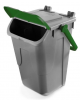 PORTARIFIUTI LT 35 PER DIFFERENZIATA IN POLIPROPILENE COLORE GRIGIO/VERDE - mm 365x370x520h