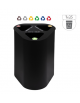 Pattumiera per raccolta differenziata, metallo verniciato nero, capacità 3x25 Lt. - Dim. 48x48x71h