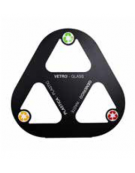 Pattumiera per raccolta differenziata, metallo verniciato nero, capacità 3x25 Lt. - Dim. 48x48x71h