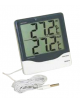 TERMOMETRO 2 TEMPERATURE - doppio display e 2 sonde di lettura - mm 100x100x188h