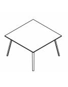Tavolo riunione quadro piano melaminico spessore mm 25 e struttura metallica - Colori a scelta - cm 120x120x73,5h