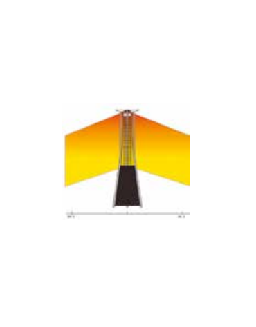 RISCALDATORE A GAS PIRAMIDALE - Potenza irraggiata da 6kW a 12kW - mm 620x650x2200h