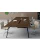 Tavolo riunione con canalizzazione sottopiano, piano melaminico spessore mm 25, struttura metallica - cm 380x160x73,5