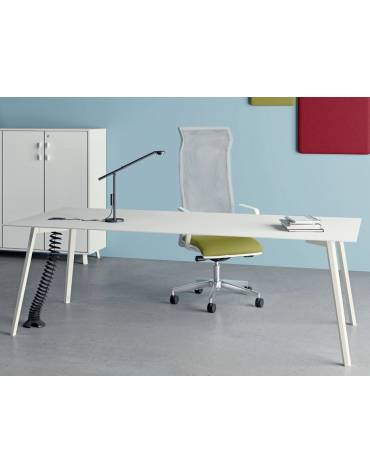 Scrivania direzionale piano HPL e struttura metallica - Colori a scelta - cm 180x90x72h