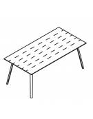 Scrivania direzionale piano HPL e struttura metallica - Colori a scelta - cm 200x90x72h