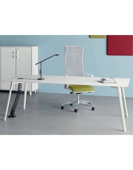 Scrivania direzionale piano HPL e struttura metallica - Colori a scelta - cm 200x100x72h