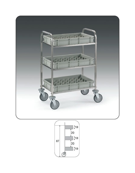 Carrello per rifornimento minibar frigobar