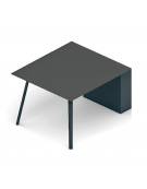 Allungo Tavolo riunione, piano HPL e struttura metallica - Colori a scelta - cm 120x100x72h