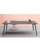 Tavolo riunione piano HPL e struttura metallica - Colori a scelta - cm 220x120x72h