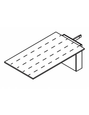 Allungo Tavolo riunione, piano HPL e struttura metallica - Colori a scelta - cm 140x120x72h