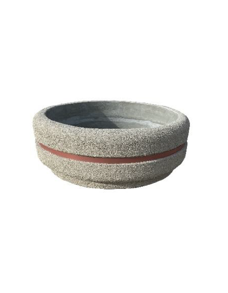 Fioriera tonda circolare in calcestruzzo cemento diametro Ø cm 160 - Altezza cm 65h - COLORE GRIGIO PIETRA - Conforme ai CAM