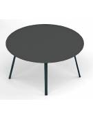 Tavolo riunione tondo, piano HPL e struttura metallica - Colori a scelta - cm diametro 120x72h