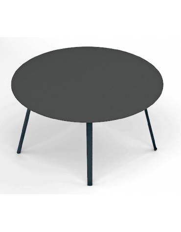 Tavolo riunione tondo, piano HPL e struttura metallica - Colori a scelta - cm diametro 120x72h
