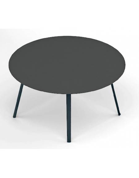 Tavolo riunione tondo, piano HPL e struttura metallica - Colori a scelta - cm diametro 120x72h