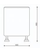 Fioriera quadrata in cemento calcestruzzo colore Bianco sabbiato - con sostegni autolivellanti - cm 60x60x80h - Conforme ai CAM