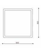 Fioriera quadrata in cemento calcestruzzo colore Bianco sabbiato - con sostegni autolivellanti - cm 80x80x80h - Conforme ai CAM