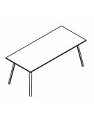 Scrivania operativa piano melaminico spessore  mm 18 e struttura metallica - Colori a scelta - cm 120x80x72,5h