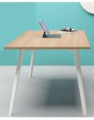 Scrivania operativa piano melaminico spessore  mm 18 e struttura metallica - Colori a scelta - cm 140x80x72,5h