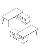 Scrivania operativa per servente, piano melaminico spessore mm 18 e struttura metallica - Colori a scelta - cm 180x80x72,5h