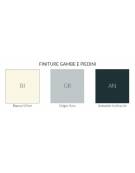 Tavolo riunione composto piano in vetro retro leccato e struttura metallica - Colori a scelta - cm 400x100x72h