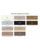 Tavolo riunione composto piano in vetro retro leccato e struttura metallica - Colori a scelta - cm 400x100x72h