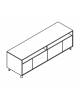 Mobile consolle con 2 cassettoni centrali e 2 ante battenti - Colori a scelta - cm 200x58x63,6h