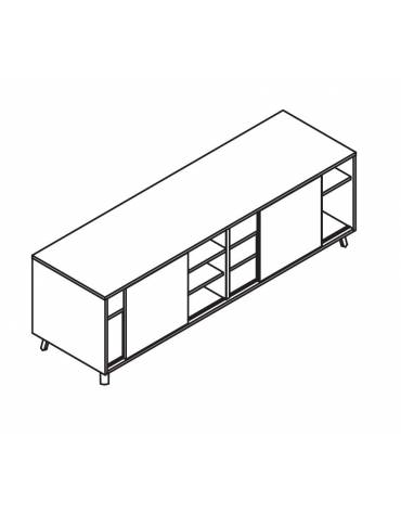 Mobile consolle con 2 ante scorrevoli - Colori a scelta - cm 200x58x63,6h