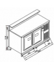 Banco bar refrigerato 2 sportelli con motore interno da cm. 150 - Dimensioni esterne cm. 150x65,2x111,8h