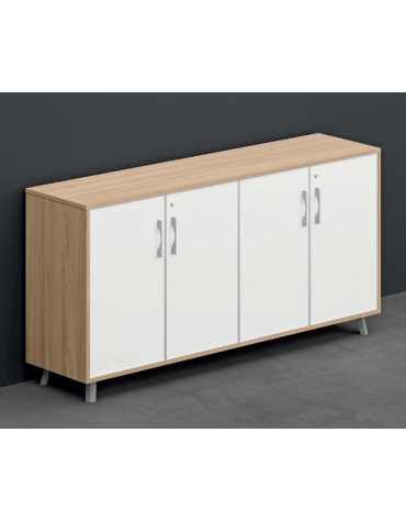 Armadio in melaminico con 4 ante in HPL - Colori a scelta - cm 184x45x90,4h