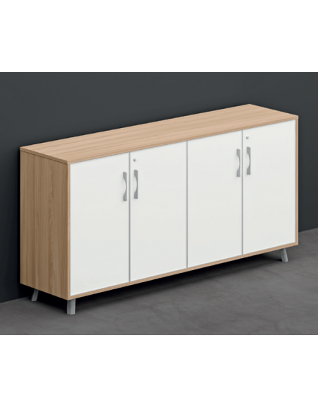 Armadio in melaminico con 4 ante in HPL - Colori a scelta - cm 184x45x90,4h