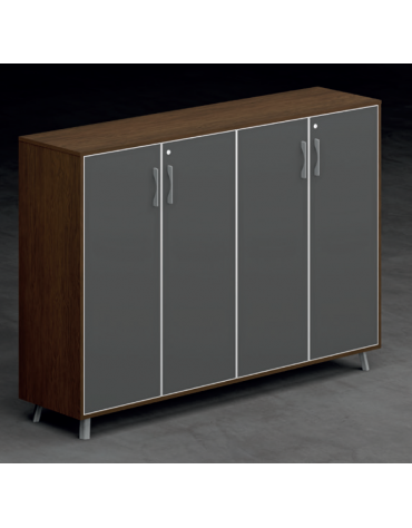 Armadio in melaminico con 4 ante in HPL - Colori a scelta - cm 184x45x128,8h