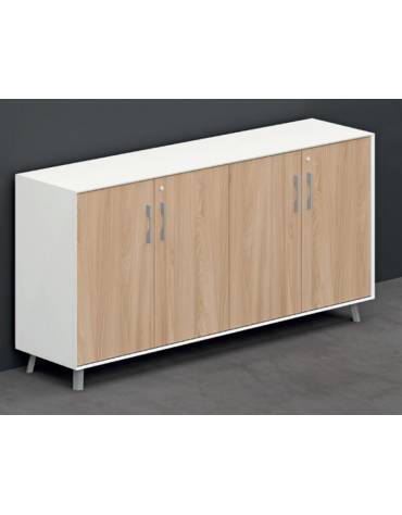 Armadio in HPL con 4 ante in melaminico - Colori a scelta - cm 182x45x88,8h