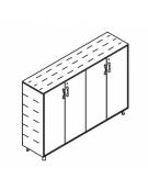 Armadio in HPL con 4 ante in melaminico - Colori a scelta - cm 182x45x127,2h
