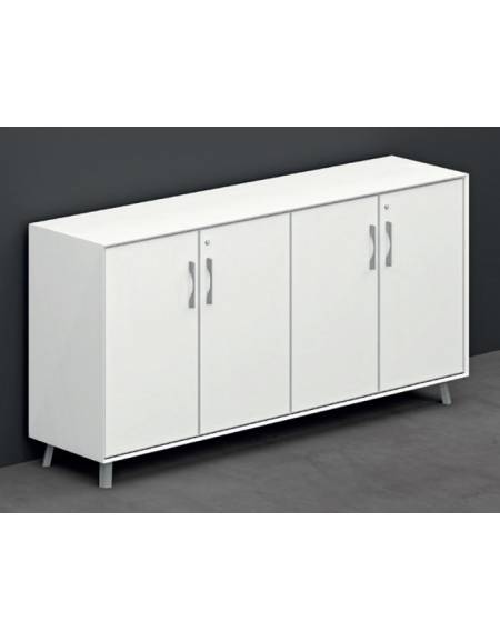 Armadio con elementi di chiusura in HPL con 4 ante in HPL - Colori a scelta - cm 182x45x88,8h