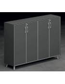 Armadio con elementi di chiusura in HPL con 4 ante in HPL - Colori a scelta - cm 182x45x127,2h