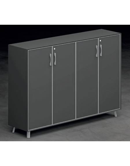 Armadio con elementi di chiusura in HPL con 4 ante in HPL - Colori a scelta - cm 182x45x127,2h