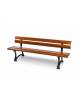 Panchina classica arredo città con supporti in alluminio e listoni in legno di Pino - cm 170x73x79,6h
