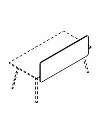 Schermo in melaminico per scrivania operativa, spessore 18 mm - Colori a Scelta - cm 140x18x50h