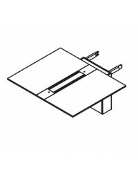 Allungo benches con accesso elettrificazione mm 180, spessore piano mm 25 - Colore a scelta - cm 140x148x73,5h