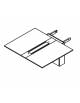 Allungo benches con accesso elettrificazione mm 180, spessore piano mm 25 - Colore a scelta - cm 140x148x73,5h