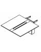 Allungo benches con top access integrato e canalizzazione sottopiano, spessore piano mm 18 - Colore a scelta - cm 120x148x72,5h